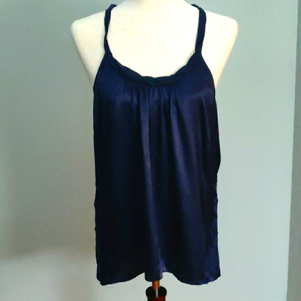 Banana Republic Heritage Size M Navy Silk tank top
